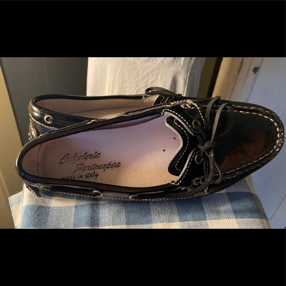 Kids or women black loafer Calzoleria Partenopea Italian